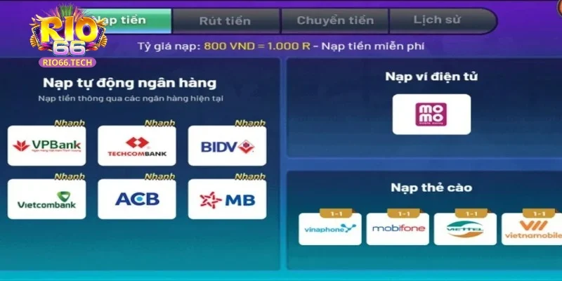 Các cách nạp tiền phổ biến tại cổng game